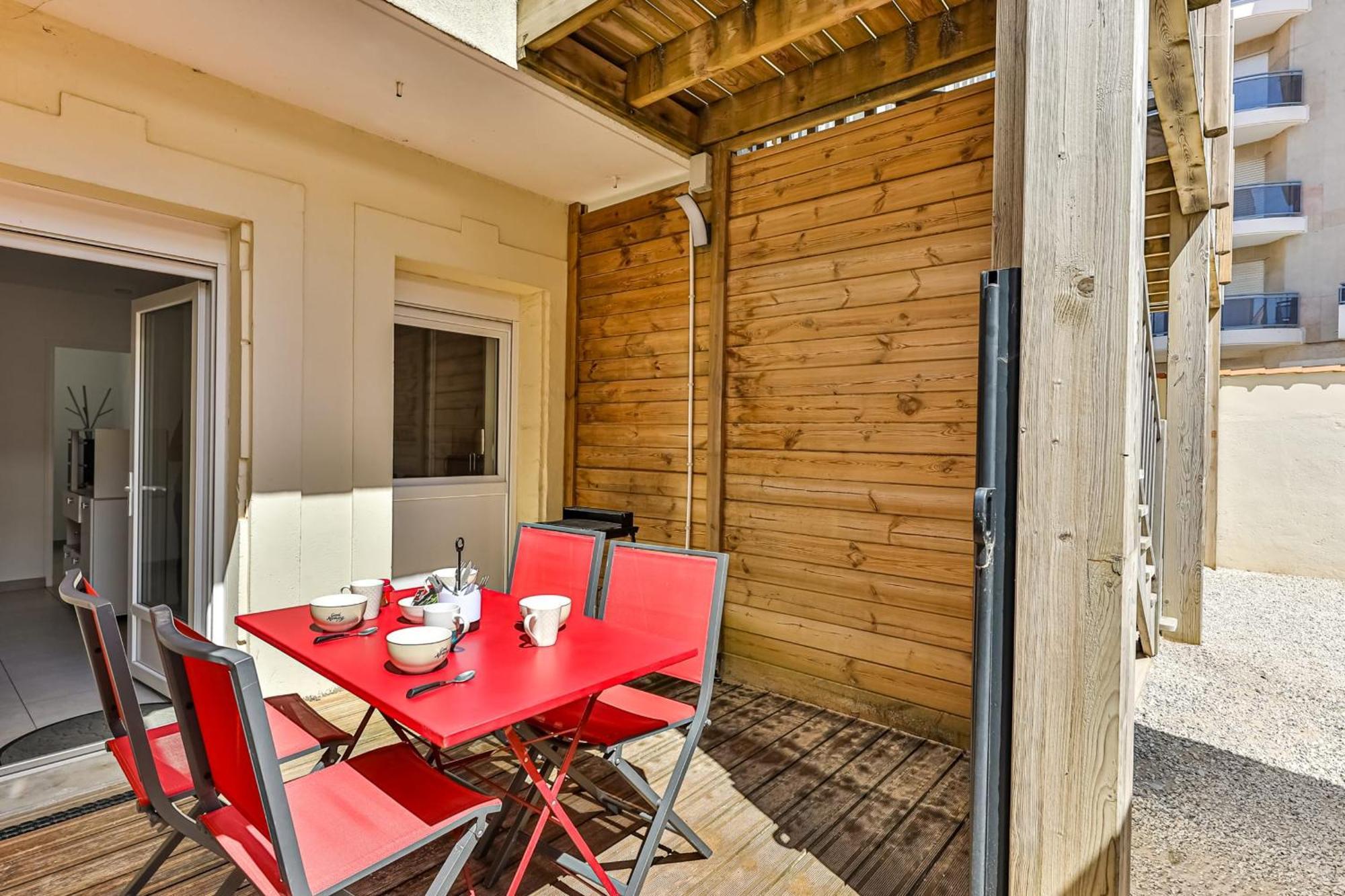 Le Remblai - 50M De La Plage - Terrasse Сен-Жан-де-Мон Экстерьер фото