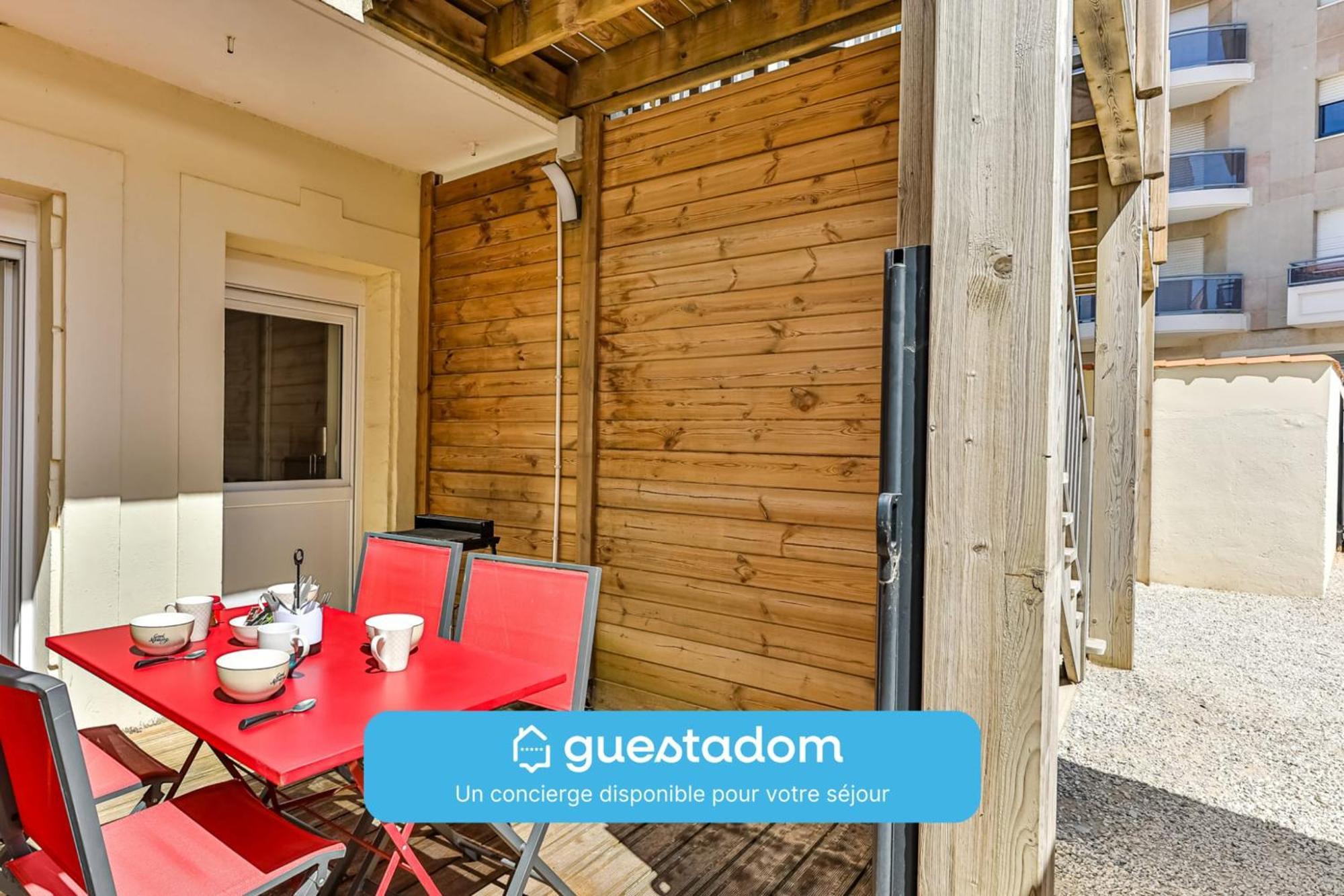 Le Remblai - 50M De La Plage - Terrasse Сен-Жан-де-Мон Экстерьер фото